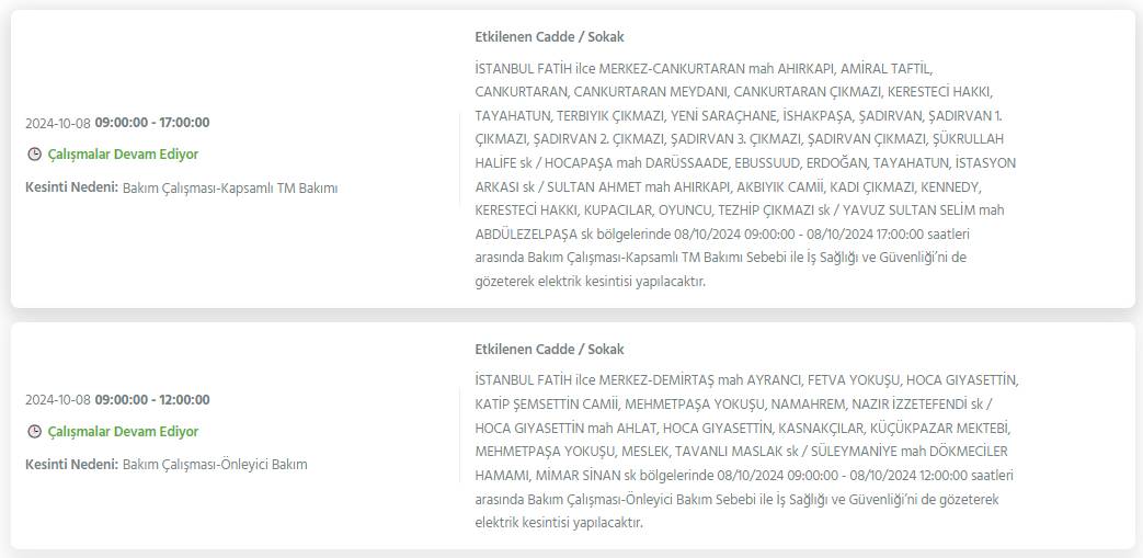 İstanbul'da 8 saati bulacak elektrik kesintisi! BEDAŞ ilçe ilçe açıkladı 12